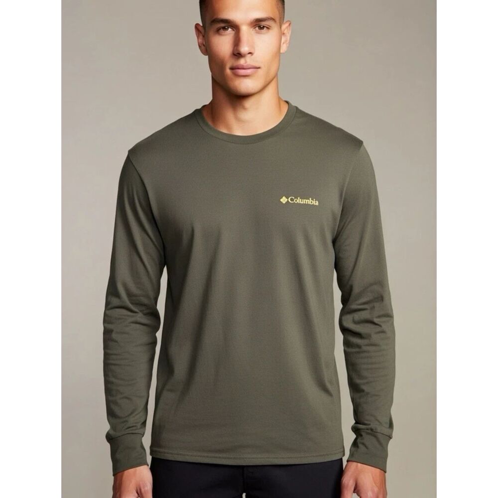 Columbia Sportswear Co Mountain Graphic T-Shirt Men’s Medium Brown